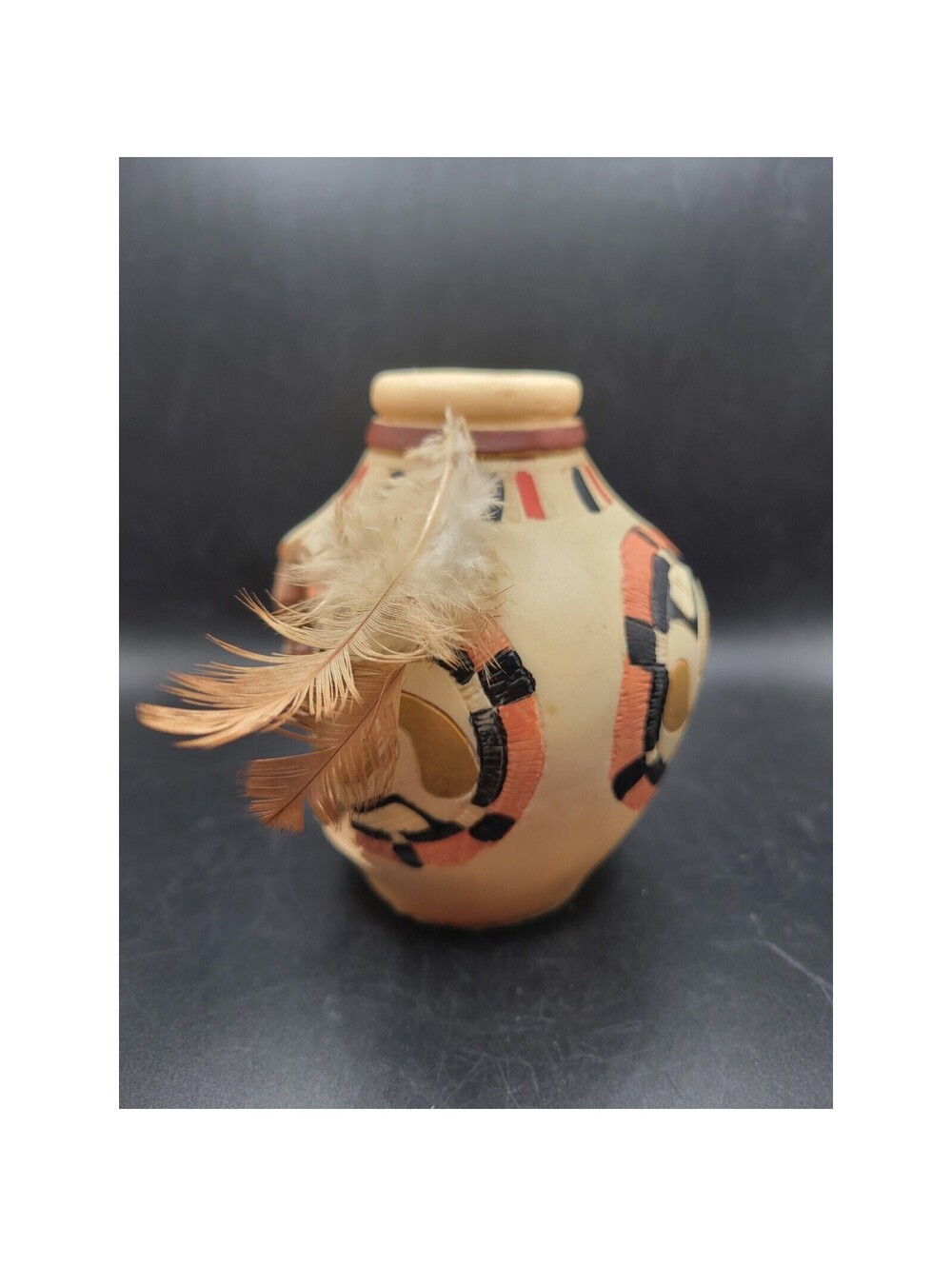 Southwestern Reflections Vase 4.5" Native American Horse - Picture 2 of 7